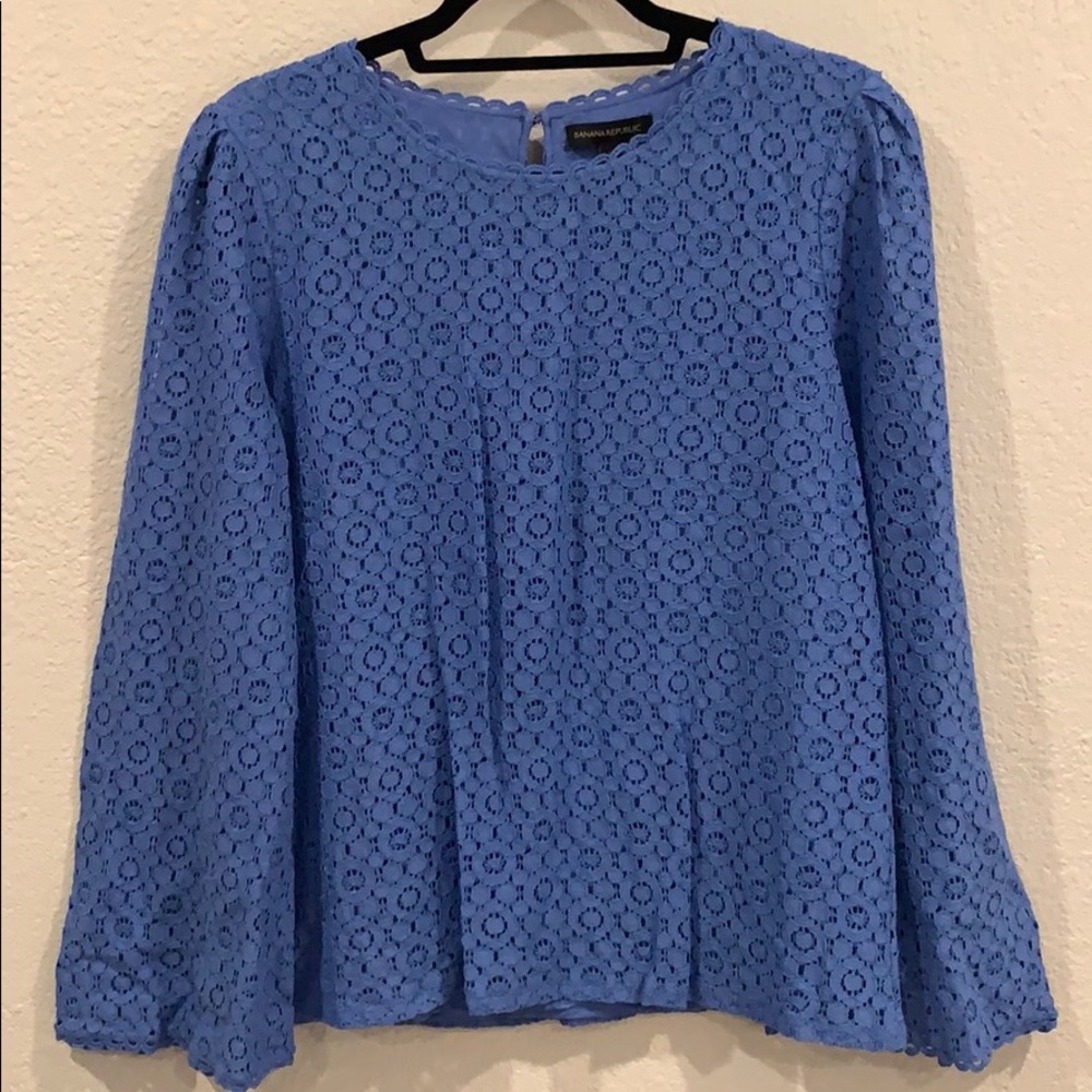 Blue lace top